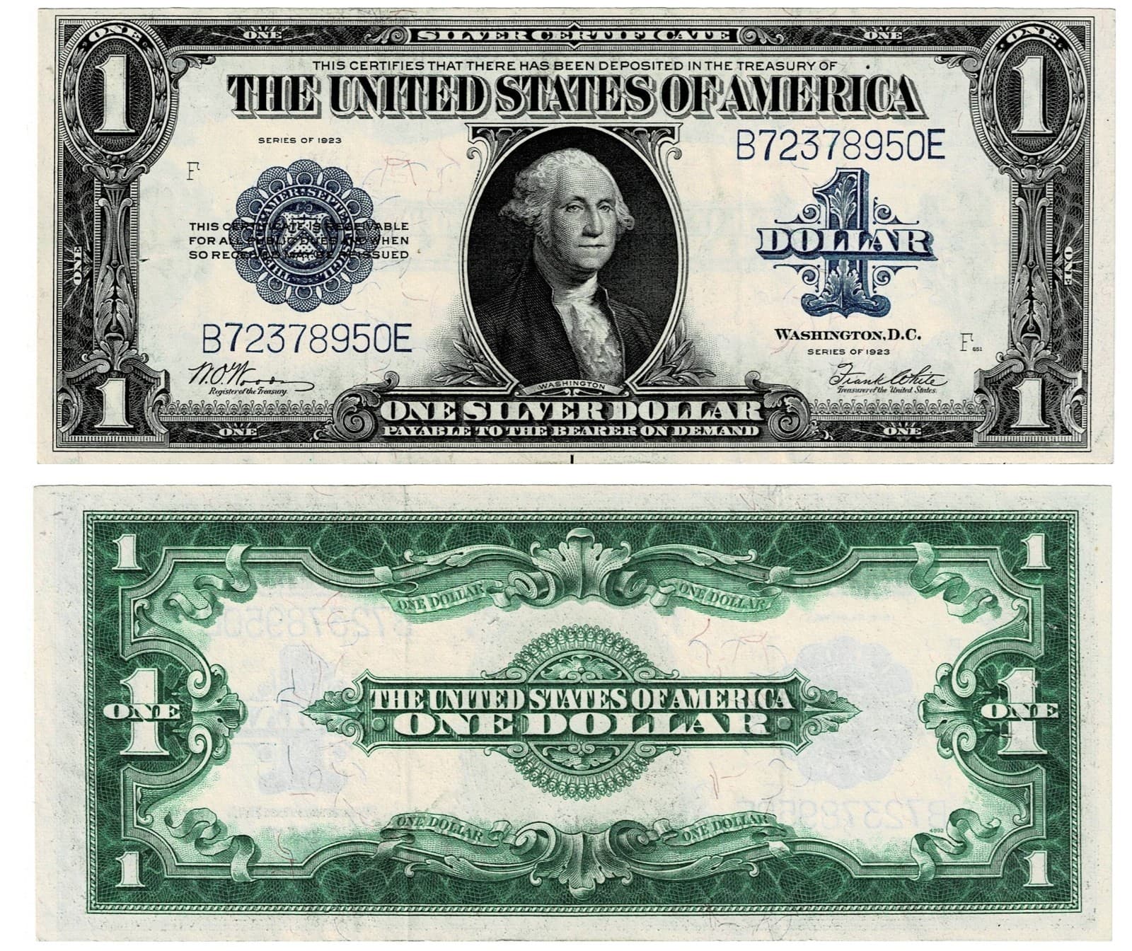 Series 1923 $1 Large Size Silver Certificate - Woods/White