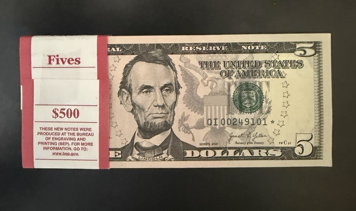 Full Star Pack 2021 $5 Federal Reserve Star Notes Minneapolis Fr.1999-I* — view 1