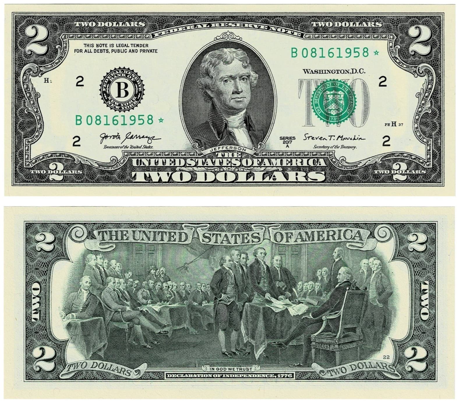 Madonna's Birthday Dollar August 16, 1958 Serial Number Star Note