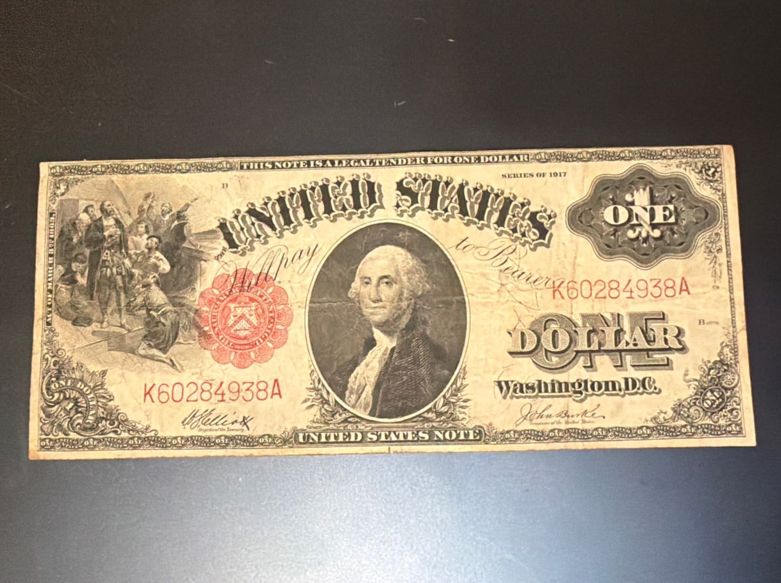 1917 $1 LARGE Size Legal Tender United States Note — view 1