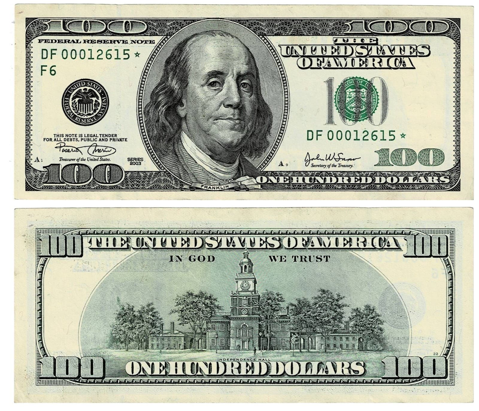 Low Serial Star Note 2003 $100 - Block DF* - Atlanta