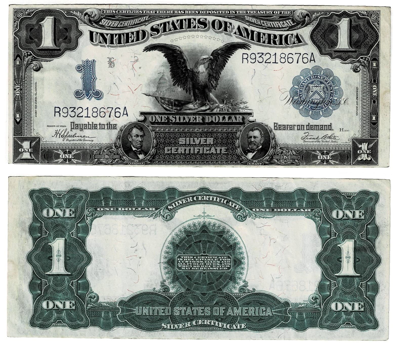 1899 $1 BLACK EAGLE LARGE Size Silver Certificate