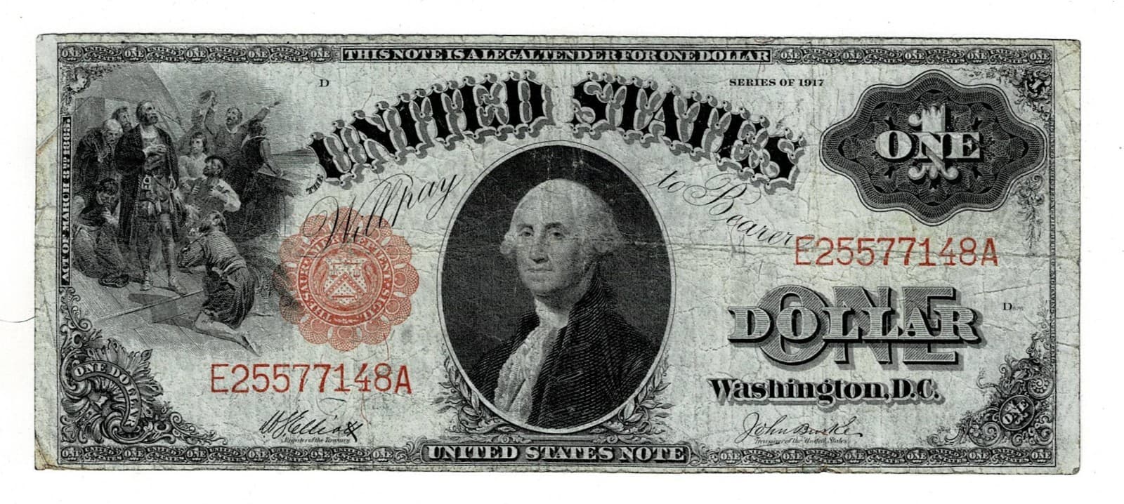 1917 $1 Legal Tender Note LARGE SIZE NOTE — view 1